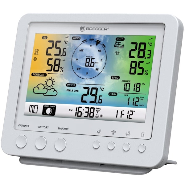 Bresser Farvevejrcenter Wifi 5i1 Profi Sensor Sort