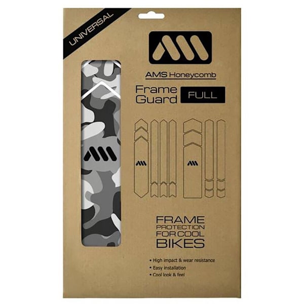 All Mountain Style Frame Guard Full Stickers Honeycomb Grå
