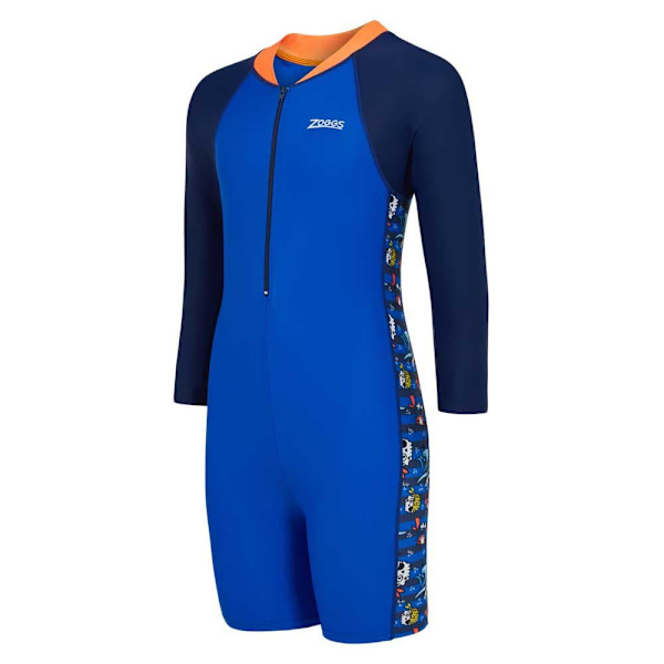 Zoggs Badedragt Long Sleeve All In One Boys Blå 2 Years