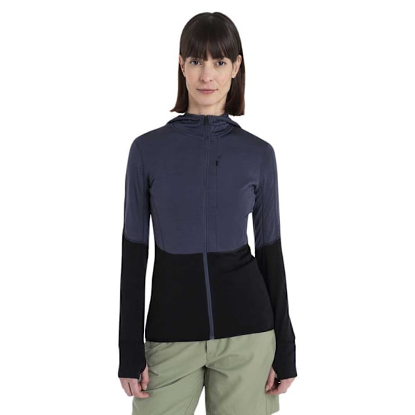 Icebreaker Merino 200 Realfleece Descender Sweatshirt Med Lynlås Grå XS Kvinde