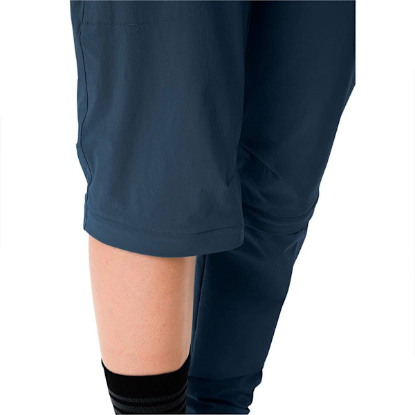 Vaude Byxor Farley Stretch Capri T-zip Iii Blå 38 / Regular Kvinna