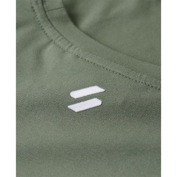 Superdry Sport Luxe Graphic Fitted T-shirt Med Korte ærmer Grøn S Kvinde
