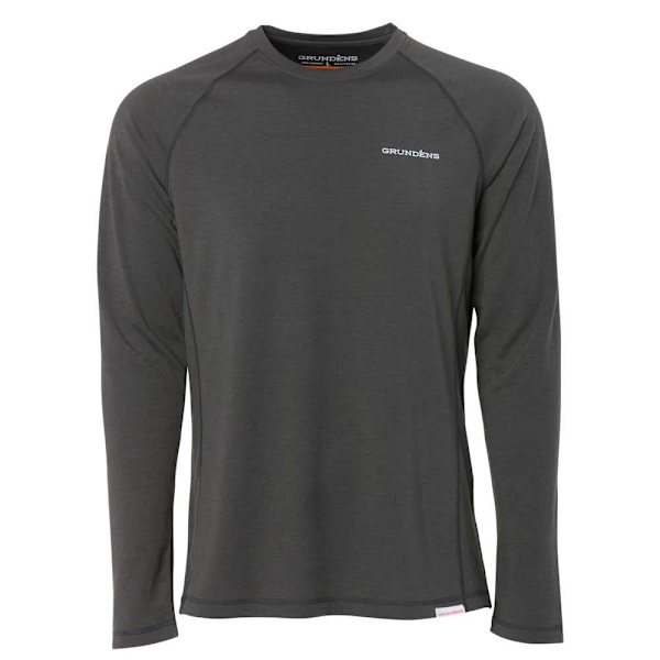 Grundens Langærmet T-shirt Grundies Lightweighcrew Grå L Mand