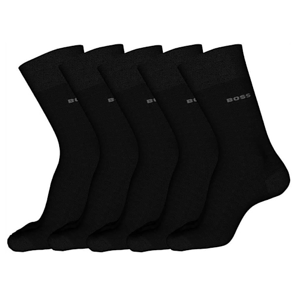 Boss Korte Sokker Uni Color 10244642 01 5 Par Sort EU 35-38 Mand