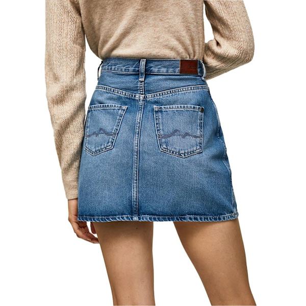 Pepe Jeans Mini Nederdel Rachel Blå M Kvinde