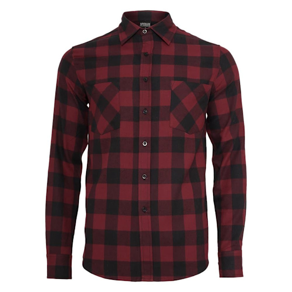 Urban Classics Basic Flannelskjorte Sort M Mand
