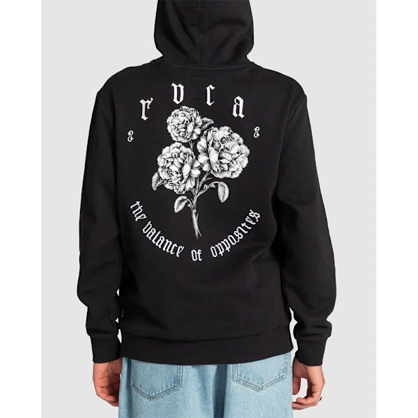 Rvca Hættetrøje Floral Skulls Sort L Mand