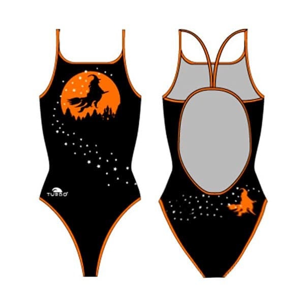 Turbo Badedragt Halloween Witch Sort XL Kvinde