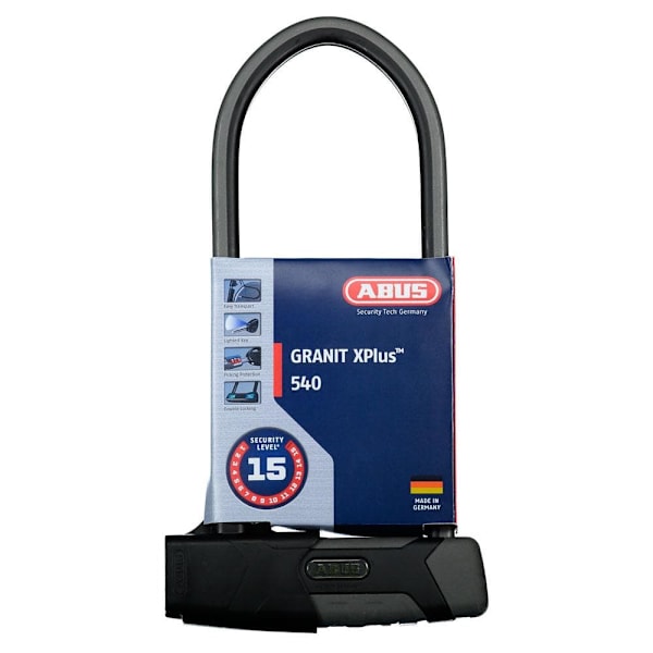 Abus Granit +ush U-lås X Plus 540/160hb300 Sort 300 x 108 x 13 mm
