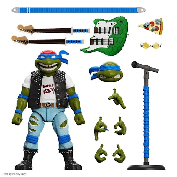 Super7 Teenage Mutant Ninja Turtles Ultimates Action Classic Rocker Leo 18 Cm Figur