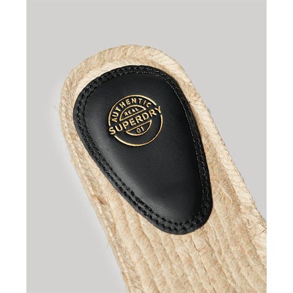 Superdry Canv Overlay Espadriller Svart EU 38 Kvinna