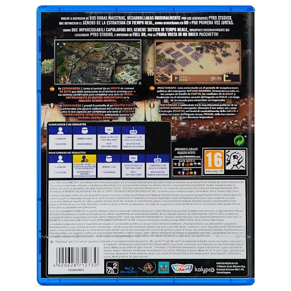 Playstation Commandot Ps4 2+ Pretoriansia Hd Remasteroitu Monivärinen PAL