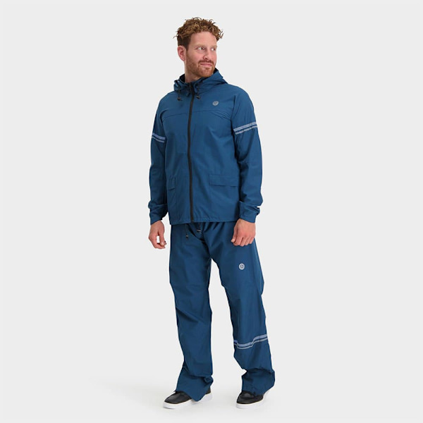 Agu Essential Rain Jakke Blå L Mand