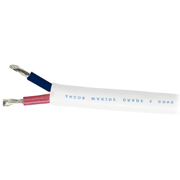 Ancor Standard Duplex Kabel Fortinnet Kobber Marine Grade 14/2 76 M Hvid