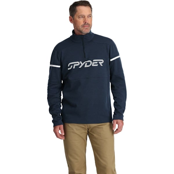 Spyder Speed Fleecejakke Med Halv Lynlås Blå XL Mand