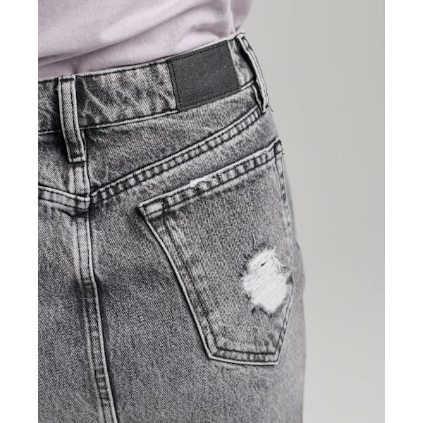 Superdry Kjol Vintage Denim Mini Grå 28 Kvinna