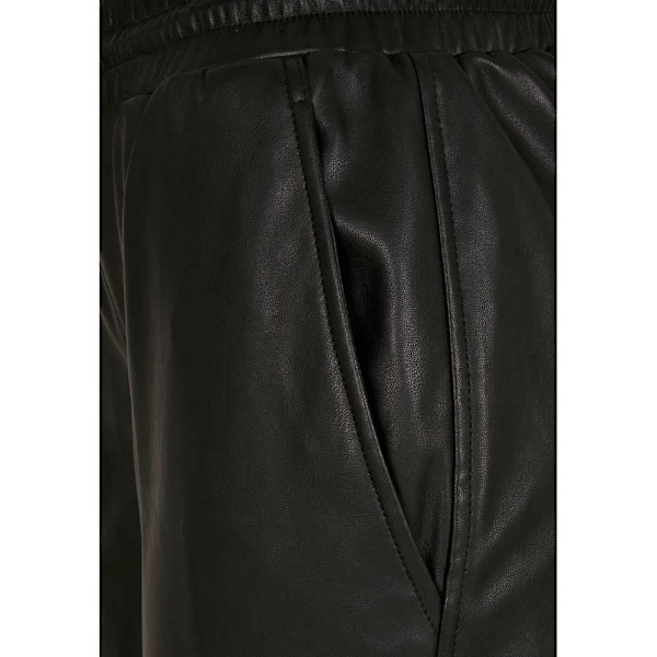 Urban Classics Faux Leather Cargobukser Sort 4XL Kvinde