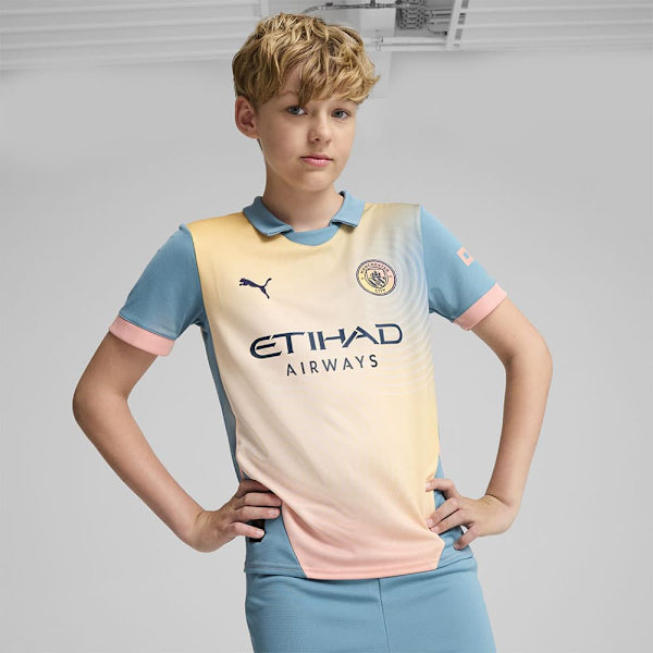 Puma Manchester City Fc Replica Juniori Lyhythihainen T-pait  5-6 Years