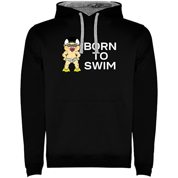 Kruskis Luvtröja Born To Swim Two-colour Svart L Man