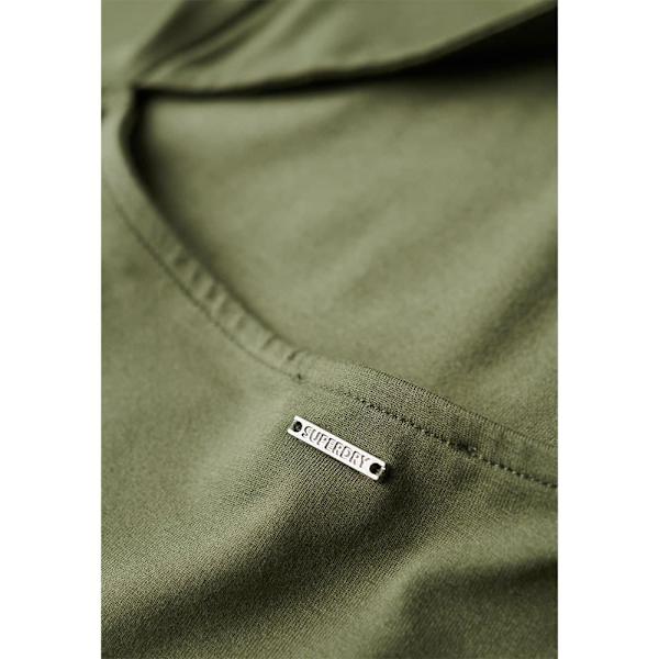Superdry Twist Back ærmeløs Midikjole Grøn XS Kvinde