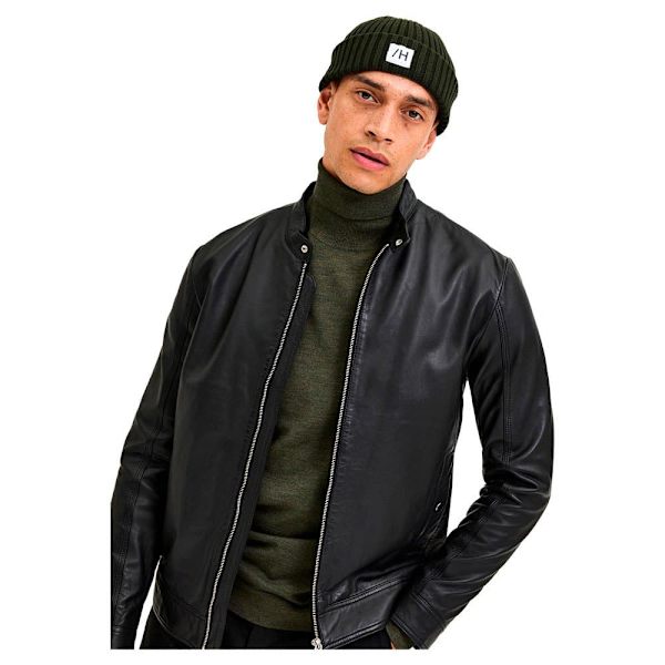 Selected Archive Classic Læderjakke Sort M Mand