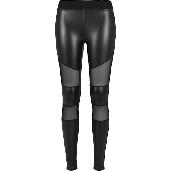 Urban Classics Leggings I Kunstlæder Sort 2XL Kvinde
