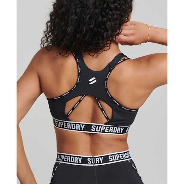 Superdry Sports-bh Train Branded Elastic Grå XS Kvinde