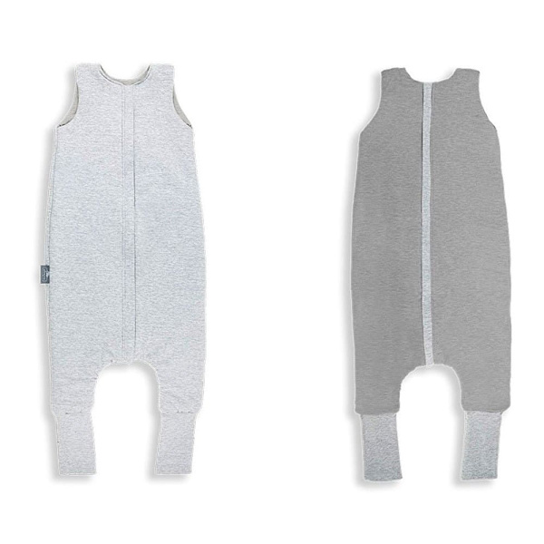 Sleepee Sovepose Med Fødder Jersey Bomuld Reversible Grå M