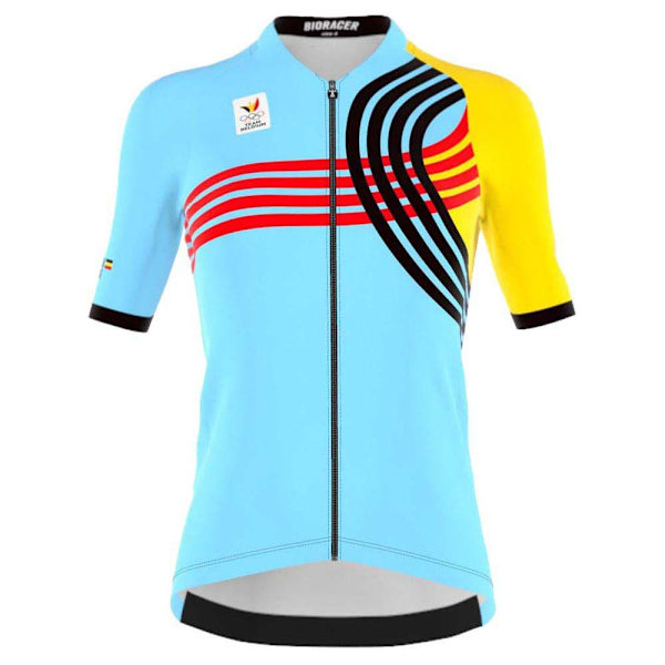 Bioracer Icon Boic Olympics Paris 2024 Korta ärmar Cykeltröja Blå XS Kvinna