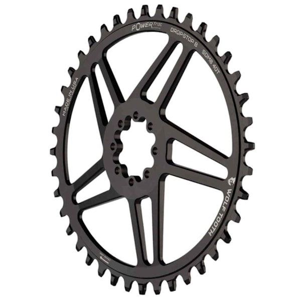 Wolf Tooth Oval Kædering Med Direkte Montering Sram Axs 8b Sort 42t