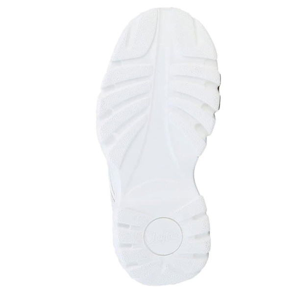 Buffalo Calf Leather Chunky Sko Hvid EU 40 Kvinde