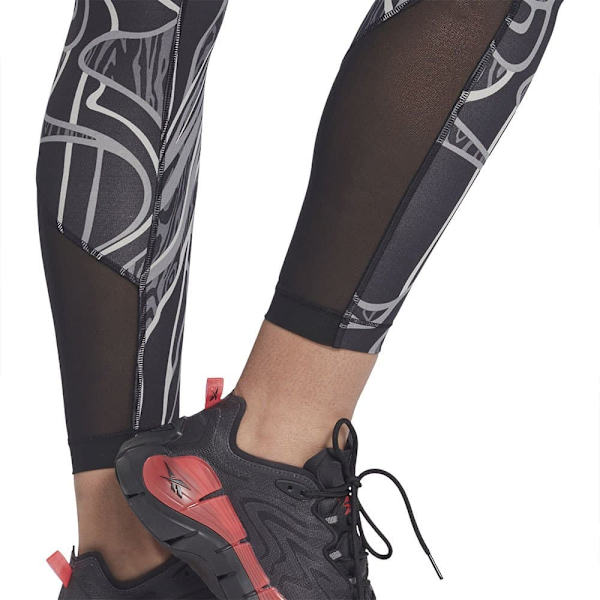 Reebok Strumpbyxor Lux Perform Aop Svart XS / Regular Kvinna