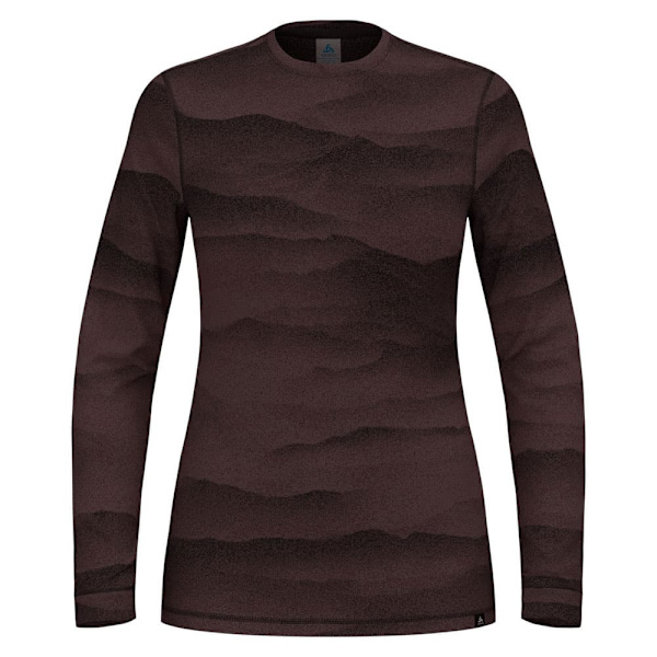 Odlo Merino Ridgelines Langærmet Baselayer Brun S Kvinde