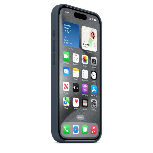 Apple Silikone Etui Iphone 15 Pro Blå