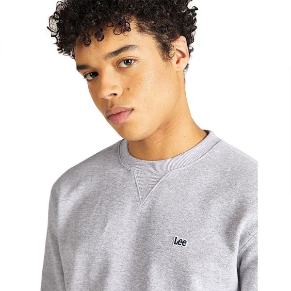 Lee Sweatshirt Plain Crew Grå M / Regular Mand