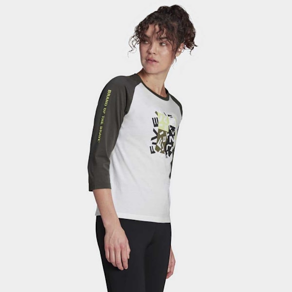 Five Ten Långärmad T-shirt Gfx Vit S Kvinna