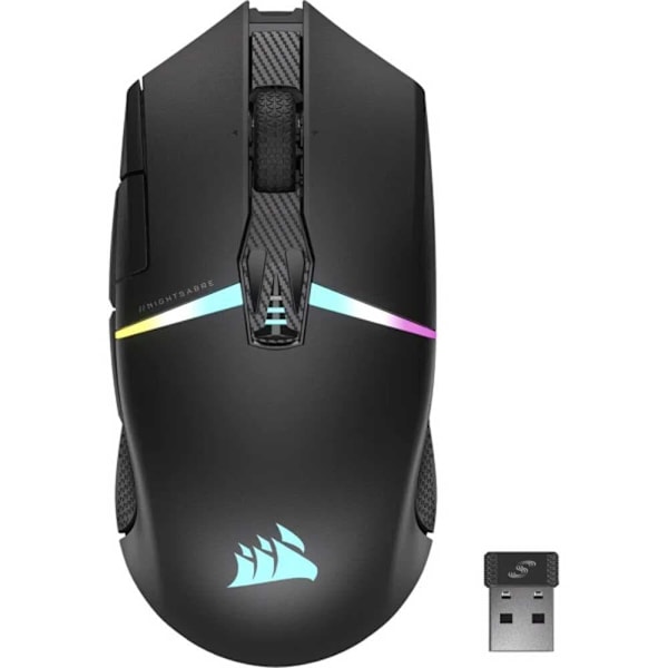 Corsair Trådløs Mus Nightsabre Rgb Sort Sort