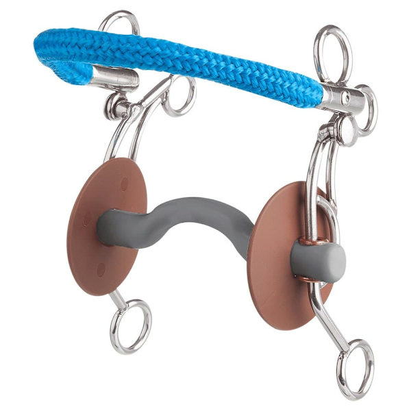 Beris Hårda Hackamore Tandem Tongue Port Snaffle Silver 130 mm