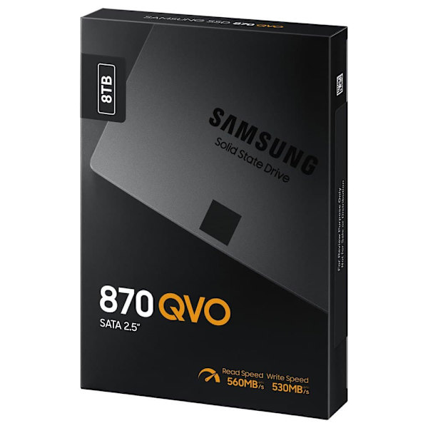 Samsung Harddisk Mz-77q8t0bw 870 Qvo 8tb Sort