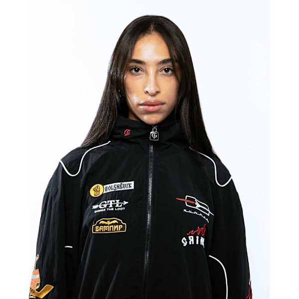Grimey The Lower Depths Sweatshirt Med Lynlås Sort L Mand