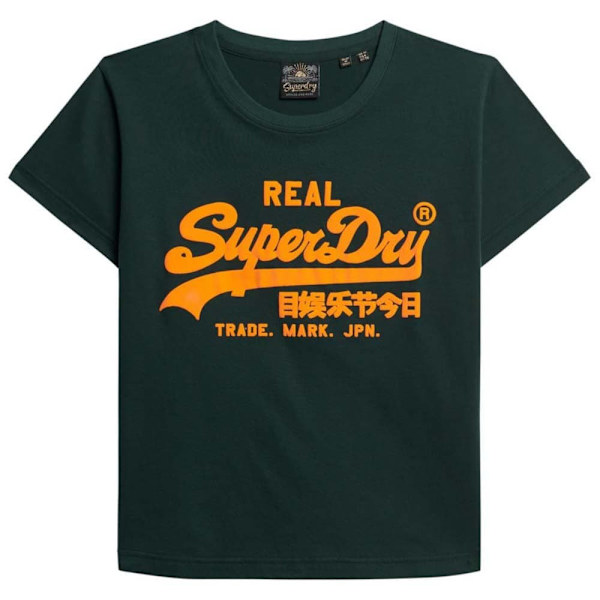 Superdry Neon Vl Graphic Fitted T-shirt Med Korta ärmar Grönt M Kvinna