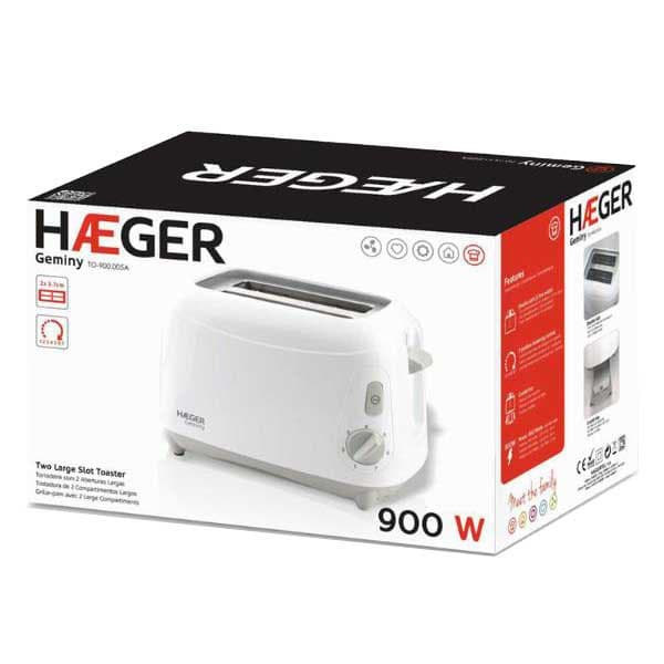 Haeger Geminy Brødrister Transparent One Size / EU Plug
