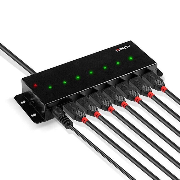 Lindy Port Hub Usb 2.0 7 Svart