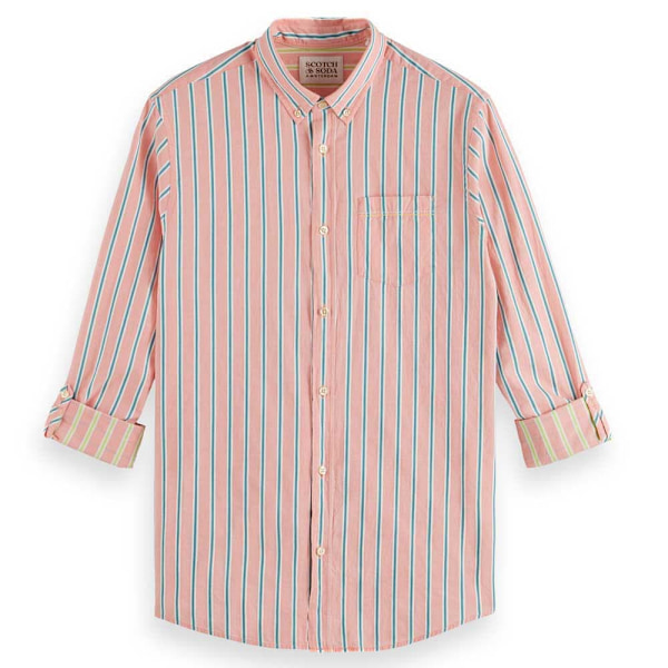 Scotch & Soda Pitkähihainen Paita Dobby Oranssi 2XL Mies