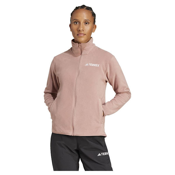 Adidas Multi Essentials Fleecejacka Med Dragkedja Rosa M Kvinna