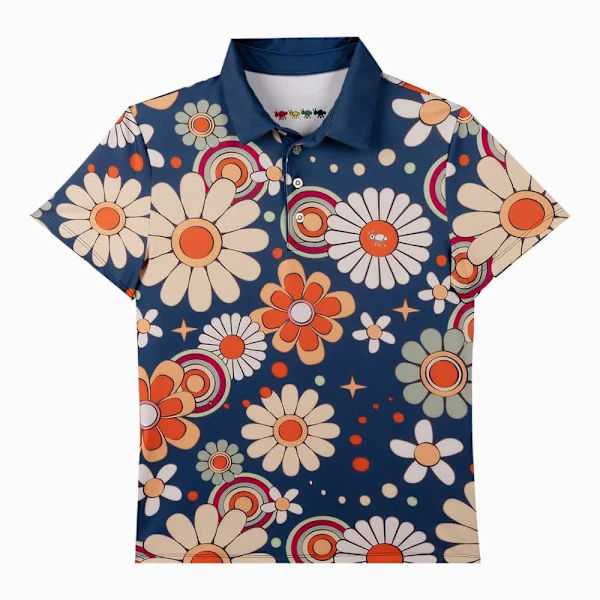 Oxy Golf Kortärmad Piké Big Flower Power  L