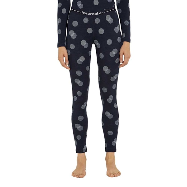 Icebreaker Merino 260 Vertex Falling Flakes Leggings Blå XL Kvinde