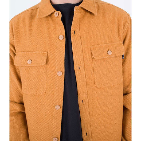 Hurley Santa Cruz Twill Skjorte Med Lange ærmer Orange 2XL Mand