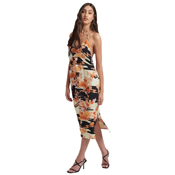 Superdry Klänning Vintage Midi Halter Slip Flerfärgad L Kvinna