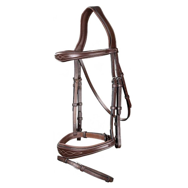 Dyon Us Jumping Collection Flash Anatomiskt Nosband Träns Brun Pony